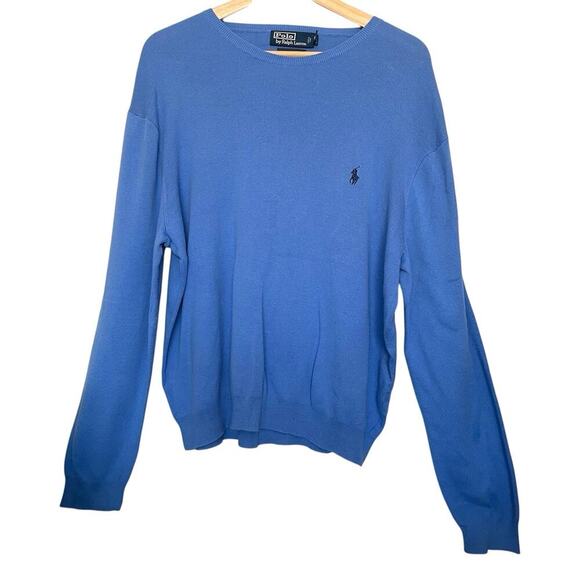 Polo Ralph Lauren Pima Cotton Pullover Sweater 90s Preppy Old Money Size XL - Picture 1 of 4